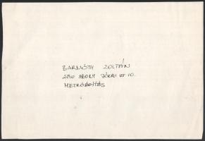 Barnóth Zoltán (1951-): Metróépítés. Fametszet, papír, jelzett a hátoldalán. Körbevágva. 20x30 cm