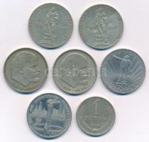 Szovjetunió ~1960-1980. 1R Cu-Ni (7x, több klf) T:XF Soviet Union ~1960-1980. 1 Rouble Cu-Ni (7x, more diff) C:XF