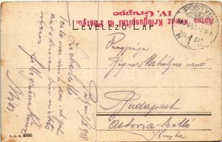 1918 Pöstyén, Piestany; Königs-Zeile / Királysor, villa / street view, villa + "Rotes Kreuz Kri...