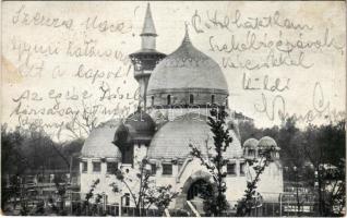 1925 Budapest XIV. Állatkert, elefántok háza (tervezte dr. Neuschlosz Kornél). Székesfővárosi állatkerti sorozat 3. sz. (fl)