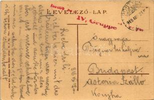 1918 Pöstyén, Piestany; Königs-Zeile / Királysor, villa. Adler Mór kiadása / street view, villa + &q...