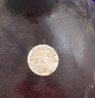 3 üveg ecetes kiöntő, csiszolt üveg dugóval. Hibátlanok 18 cm