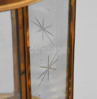 2 db indiai réz? mécses tartó, csiszolt üveggel. 34 cm