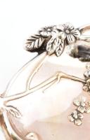 Masszív ezüstözött sétáló gyertyatartó 14 cm