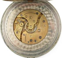 Braunswetter János Szeged nagy méretű zsebóra. Fém tokkal, jelzett tok, jelzett számlap, jelzett sze...