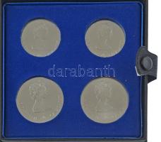 Kanada 1973. 5$ Ag (2xklf) + 10$ Ag (2xklf) "Montreal Olimpia" négy darabos szett eredeti ...