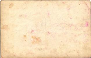 Budapest XIV. Budapesti Nemzetközi Vásár 1939. Humoros csoportkép karton repülőgéppel. photo (kopott...