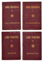 Római régiségek I-II. + Latin nyelvtan I-II. Veszprém, 1894-1895, Krausz Ármin. Kiadói egészvászon kötés, jó állapotban, tékában.