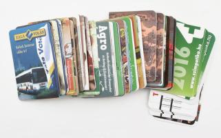 cca 1984-2023 Nagy vegyes kártyanaptár tétel, kb. 150 db. Főleg modernek, és közte számos ismétlődés...