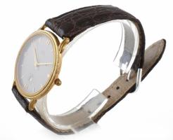 Royal kvarc karóra. működő szerkezettel, bőr szíjjal. elem nélkül d: 35 mm