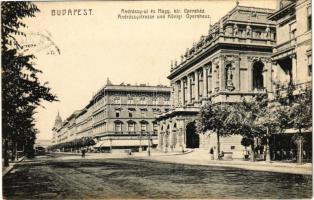 1909 Budapest VI. Andrássy út és a Magyar királyi Operaház