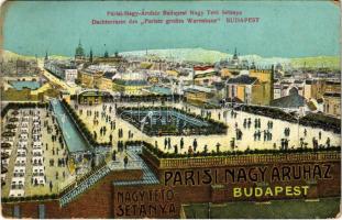 1915 Budapest VI. Párizsi Nagy Áruház tető sétánya (EM)