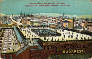 1916 Budapest VI. Párizsi Nagy Áruház tető sétánya (fa)