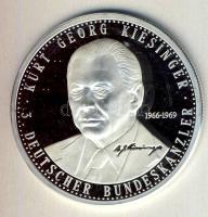 Németország DN "Német szövetségi kancellárok - Kurt Georg Kiesinger" Ag 20g emlékérem T:PP