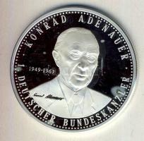 Németország DN "Német szövetségi kancellárok - Konrad Adenauer" Ag 20g emlékérem T:PP