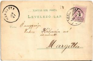 1899 (Vorläufer) Kalocsa, Stephaneum, keleti és nyugati oldal. Art Nouveau, floral (r)