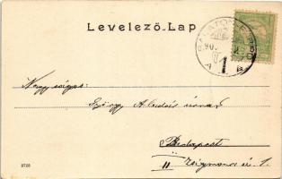 1905 Balaton, Vihar a Balatonon, gőzhajó (EK)