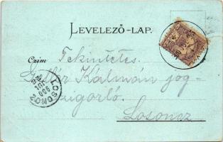 1900 Kiscell, Kis-Czell, Celldömölk; vasútállomás, templom, főtér. Pick Testvérek kiadása. Art Nouve...