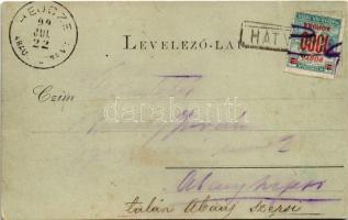 1899 (Vorläufer) Hatvan, Római katolikus templom, Honvéd szobor, iskola, városháza, piac, takarékpén...