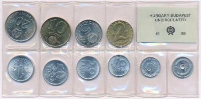 1989. 2f-20Ft (10xklf) érmés forgalmi sor fóliatokban T:UNC Adamo FO22