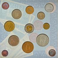 1997. 50f-200Ft (10xklf) "Magyarország pénzérméi" forgalmi sor dísztokban. A belső tok rag...