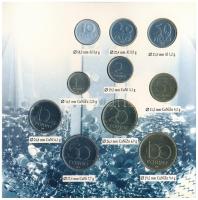 1996. 10f-100Ft (10xklf) "50 éves a Forint" forgalmi sor dísztokban. A belső tokon a ragas...