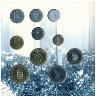 1996. 10f-100Ft (10xklf) "50 éves a Forint" forgalmi sor dísztokban. A belső tokon a ragas...