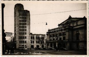 1938 Bucharest, Bucuresti; Palatul Telefoanelor, Drogheria Venus / Palace of Telephones, drugstore, shops, automobiles