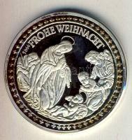 NSZK 1986. "Boldog karácsonyt!" Ag 20,2g emlékérem T:PP