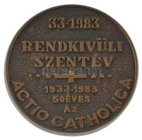 1983. "Actio Catholica Országos Elnökség / Actio Catholica - Rendkívüli Szentév" bronz eml...