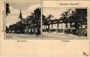 1905 Káloz (Székesfehérvár), Református templom, Községháza. A keresztény szövetkezet kiadása (Rb)