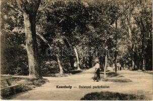 1918 Keszthely, Balatoni parkrészlet. Mérei Ignác kiadása