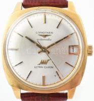 Longines Ultrachron automata karóra, fém tokkal, hibátlan számlappal, naptár funkcióval, d: 33 mm Működő, jó állapotban