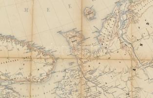 XIX. sz. közepe Ázsia térképek, 3 db: Kaszpi-tenger északi része, Szibéria részlete (Kazan, Orenburg...