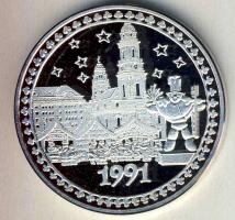 Németország 1991. "Boldog karácsonyt!" Ag 20g emlékérem T:PP