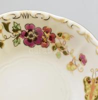 Zsolnay pillangó mintás 6 személyes kompótos készlet. Kézzel festett, jelzett, hibátlan. Eredeti dís...