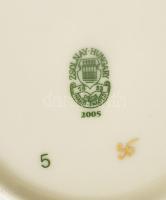 Zsolnay pillangó mintás 6 személyes kompótos készlet. Kézzel festett, jelzett, hibátlan. Eredeti dís...