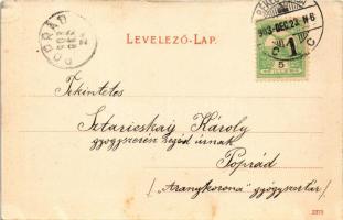 1903 Békéscsaba, Csaba; Körös részlet, híd. Corvina könyvkereskedés kiadása (fl)