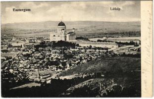 1907 Esztergom, látkép. Wallfisch Szidónia kiadása (EK)