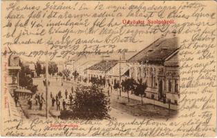 1901 Szolnok, Szapáry utca. Fuchs Lipót és Fia kiadása (EK)