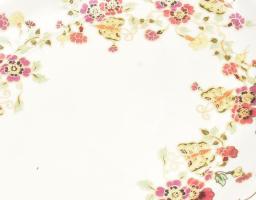 Zsolnay pillangó mintás nyolc! személyes étkészlet, kiegészítőkkel. Kézzel festett, jelzett, hibátla...