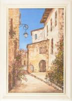 Losonci Lilla (1930-): Provence. Olaj, farost, jelzett. Dekoratív fakeretben, 60×40 cm