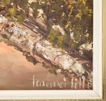 Losonci Lilla (1930-): Provence. Olaj, farost, jelzett. Dekoratív fakeretben, 60×40 cm