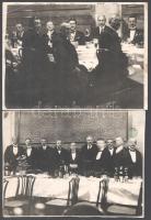 1927-1928 Luxemburger György fogorvos és kollégái díszvacsorán a Gellért Szállóban, hátoldalán nevekkel, Kurir Fotólabor pecséttel, 18×24 cm