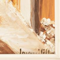 Losonci Lilla (1930-): Szentendre, Péter Pál templom. Olaj, farost, jelzett. Dekoratív fakeretben, 4...