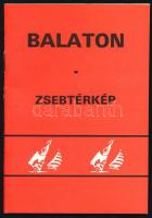 1986 Balaton zsebtérkép, 15 résztérképpel, jó állapotban