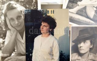 Hölgyeket ábrázoló vegyes régi és modern fotók, 40 db