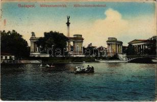 1914 Budapest XIV. Városliget, Millenniumi emlékmű (Hősök tere). Taussig A. 12296. (EK)