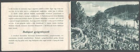 cca 1930 Budapest fürdőváros képes ismertető, fürdőkről, forrásokról + árak ismertetése