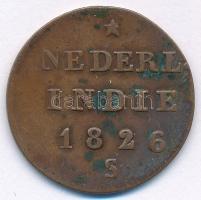 Holland Kelet-India / Szumátra 1826S 1/2S Cu T:VF Netherlands East Indies / Sumatra 1826S 1/2 Stuiver Cu C:VF Krause KM#285